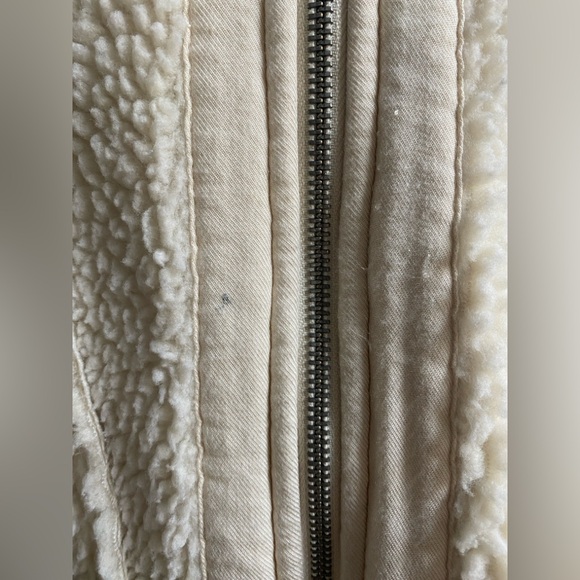 FP Movement by Free People Oversized Cream Teddy Zip Jacket - Picture 7 of 14